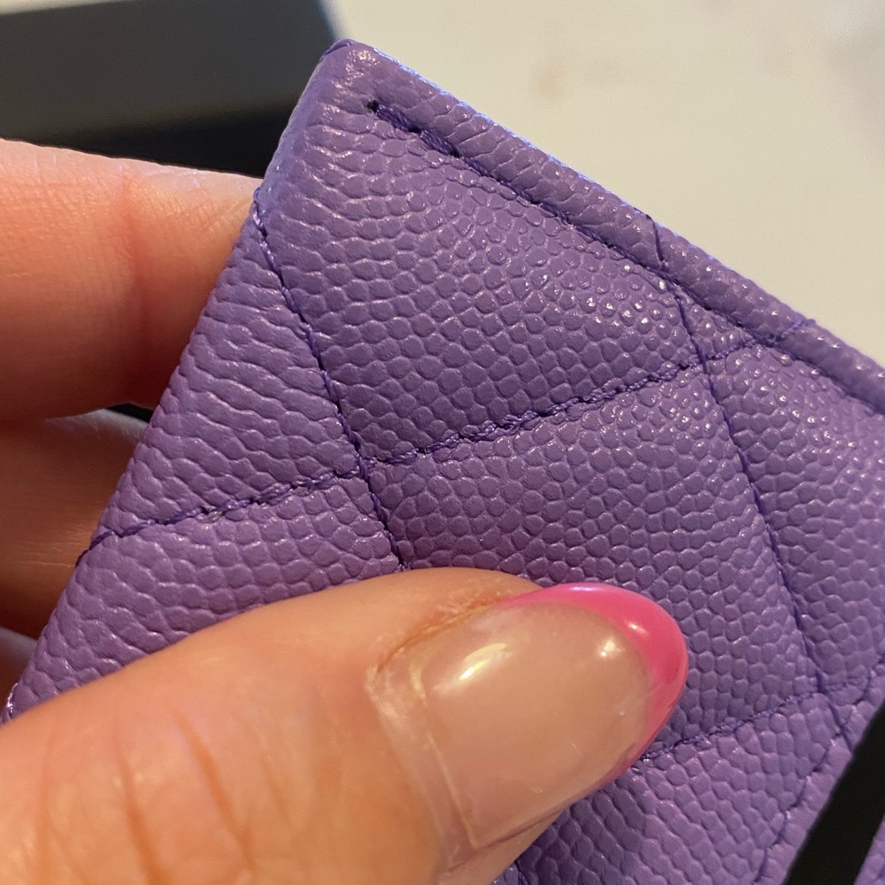 Chanel 20s Purple Flat Card Holder - Picture 13 of 14